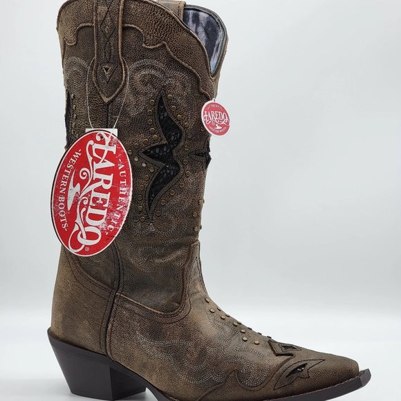 Laredo Lucretia Studded Snip Toe Western Boots - Picture 1 of 12